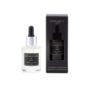 Concentrado de Perfume Bulgarian Rose & Oud Cereria Mollá 30 ml, fragancia floral y amaderada intensa para difusores