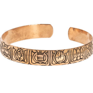 Pulsera -Cobre con Símbolos Auspiciosos-templo ikigai