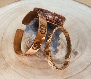 Colección pulseras de cobre artesanales Nepal Tíbet Templo Ikigai